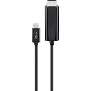 Goobay | Male | 19 pin HDMI Type A | Male | Black | 24 pin USB-C | 1.8 m